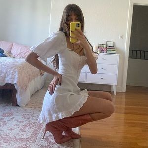 Reformation White Mini Dress